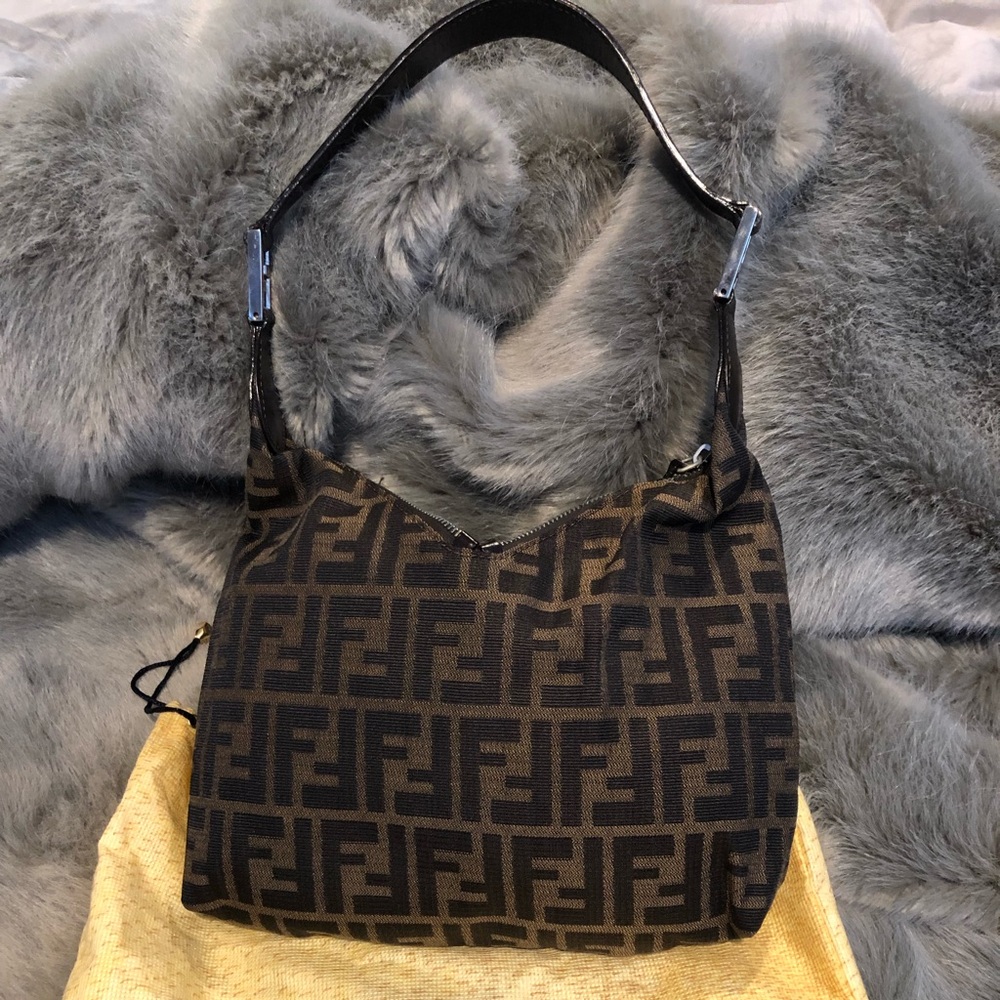 Fendi authentic Zucca Canvas Hobo
